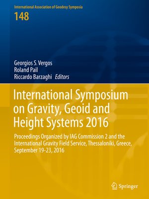 cover image of International Symposium on Gravity, Geoid and Height Systems 2016